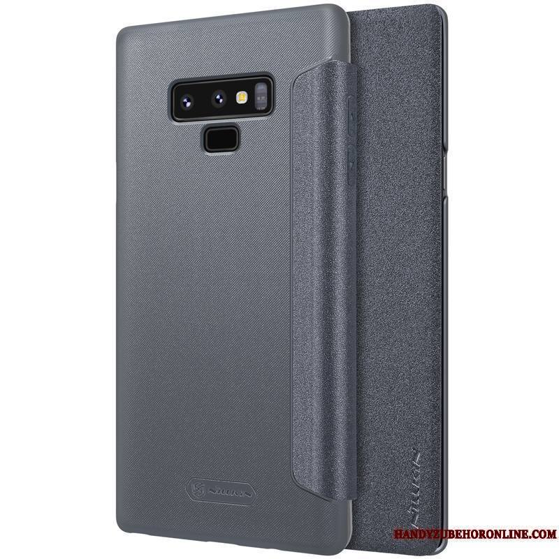 Samsung Galaxy Note 9 Étui En Cuir Coque De Téléphone Protection Or Étoile Légères Housse