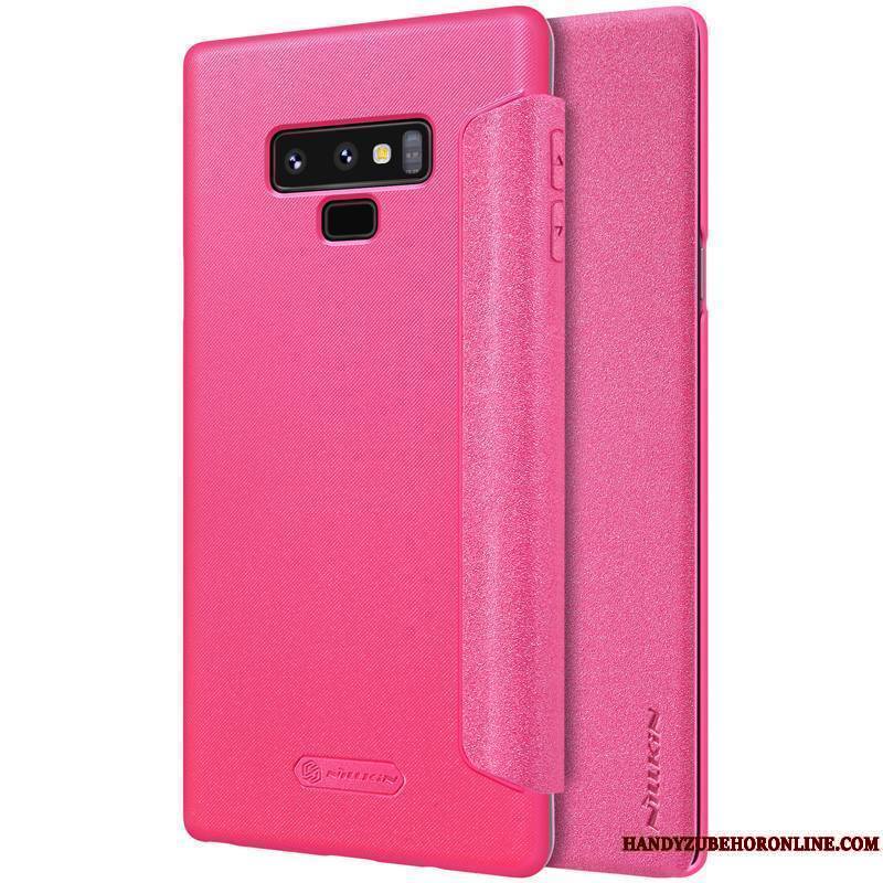 Samsung Galaxy Note 9 Étui En Cuir Coque De Téléphone Protection Or Étoile Légères Housse