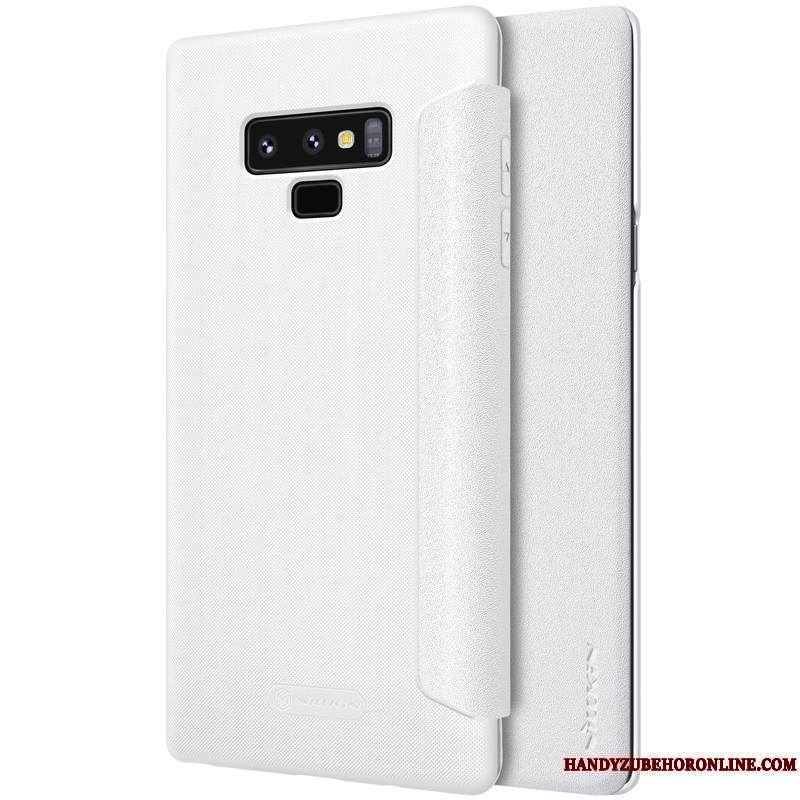 Samsung Galaxy Note 9 Étui En Cuir Coque De Téléphone Protection Or Étoile Légères Housse