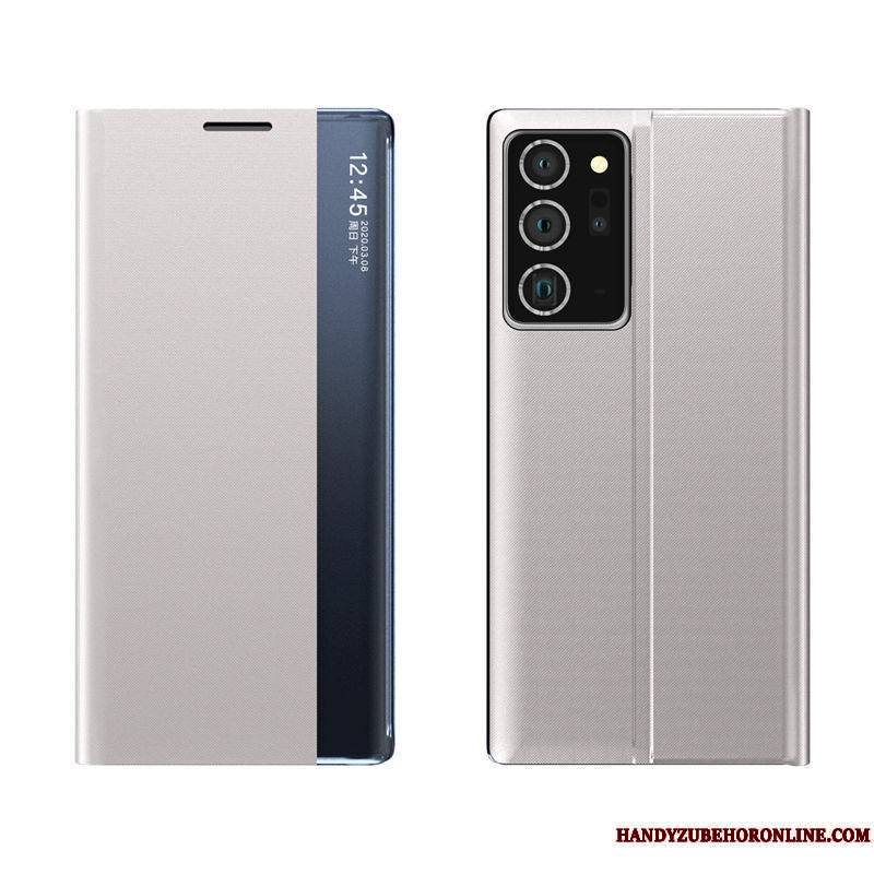 Samsung Galaxy Note20 Coque De Téléphone Noir Étoile Étui Protection Clamshell Dormance