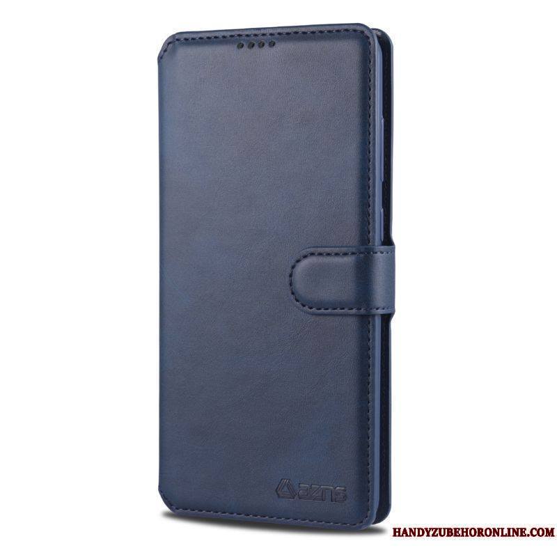 Samsung Galaxy Note20 Coque Incassable Boucle Magnétique Protection Portefeuille Nouveau Étui Bleu