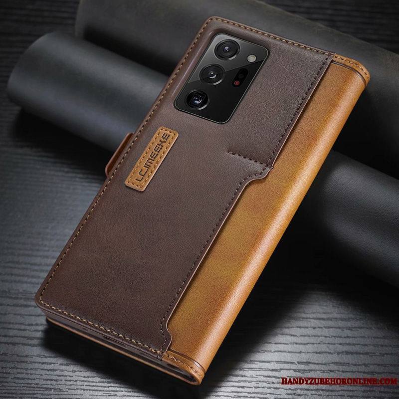 Samsung Galaxy Note20 Housse Carte Étui En Cuir Étoile Plier Coque De Téléphone