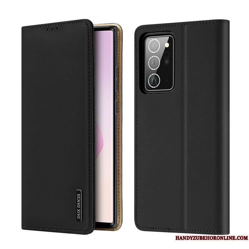 Samsung Galaxy Note20 Rouge Étui En Cuir Étoile Coque De Téléphone