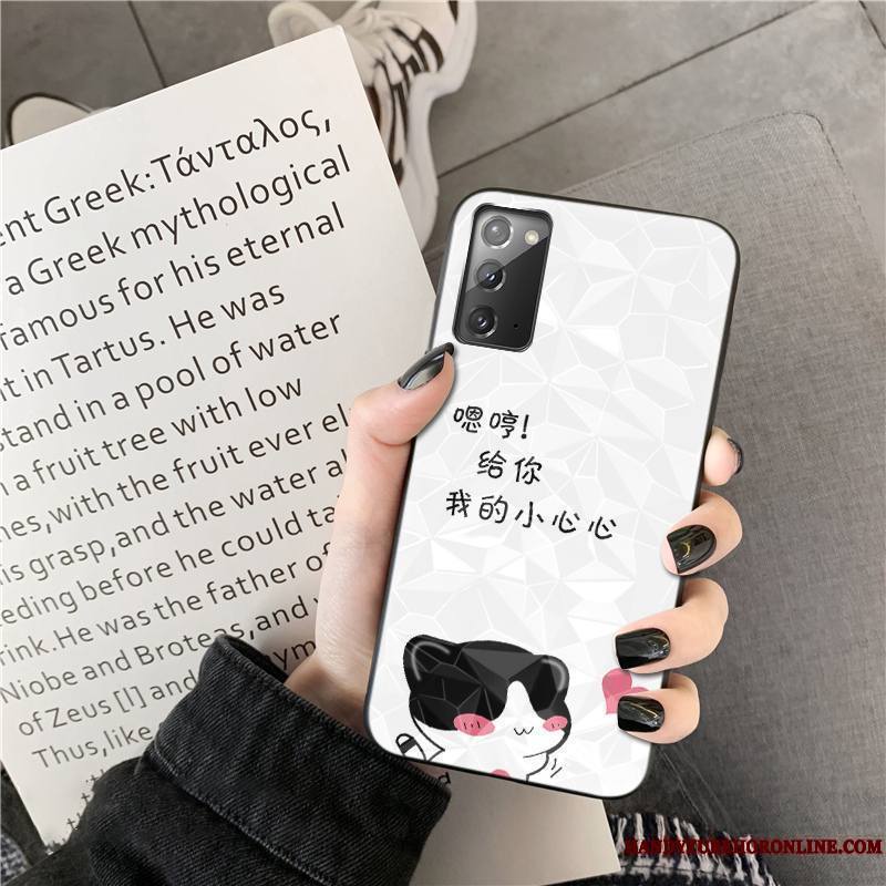 Samsung Galaxy Note20 Tendance Noir Incassable Dessin Animé Coque De Téléphone Amoureux Étoile