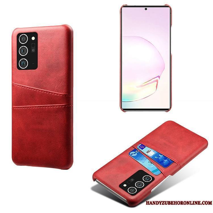 Samsung Galaxy Note20 Ultra Personnalité Sac Carte Rouge Étoile Coque De Téléphone