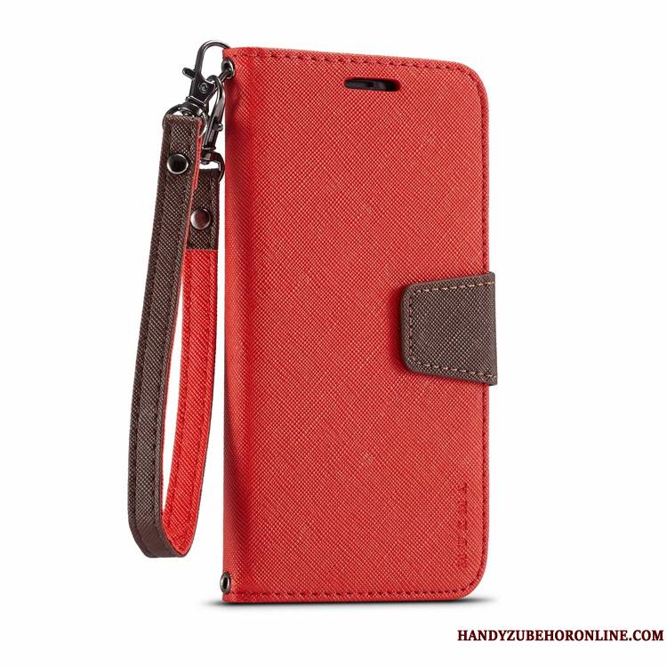 Samsung Galaxy S10 5g Clamshell Coque De Téléphone Toile Étui En Cuir Étoile Rouge