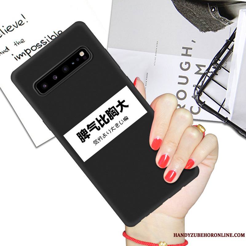 Samsung Galaxy S10 5g Coque De Téléphone Étoile Noir Étui Protection Net Rouge Dessin Animé