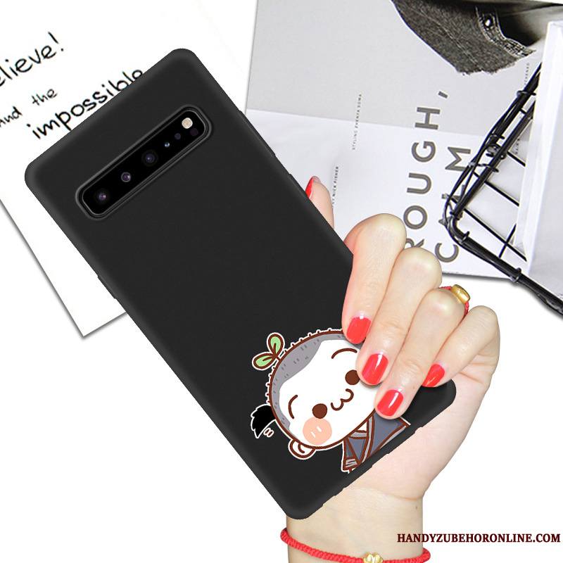 Samsung Galaxy S10 5g Coque De Téléphone Étoile Noir Étui Protection Net Rouge Dessin Animé