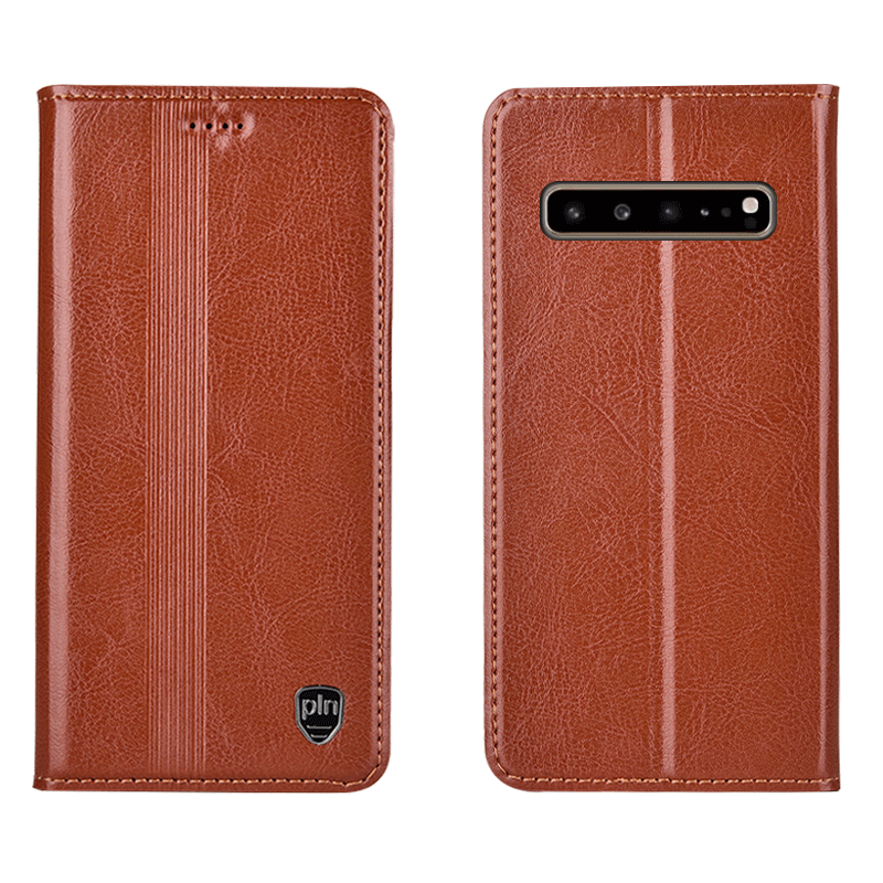 Samsung Galaxy S10 5g Coque Tout Compris Étoile Étui Rouge Étui En Cuir Protection Housse