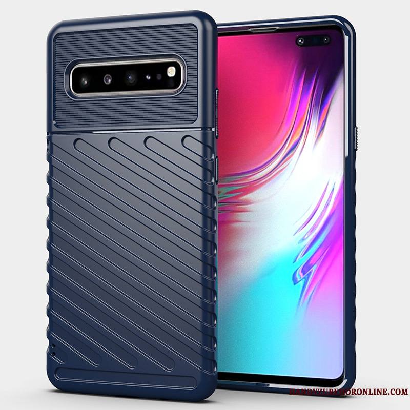 Samsung Galaxy S10 5g Fluide Doux Étoile Coque De Téléphone Noir