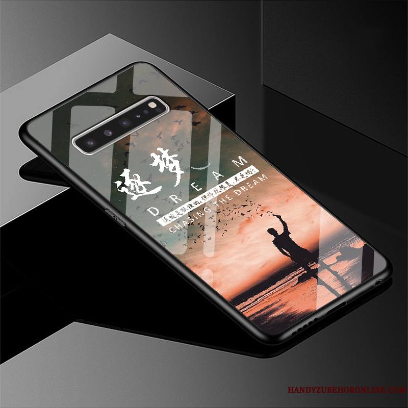 Samsung Galaxy S10 5g Marque De Tendance Paysage Difficile Étoile Coque De Téléphone Étui Verre