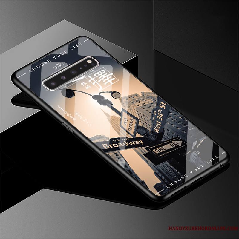 Samsung Galaxy S10 5g Marque De Tendance Paysage Difficile Étoile Coque De Téléphone Étui Verre