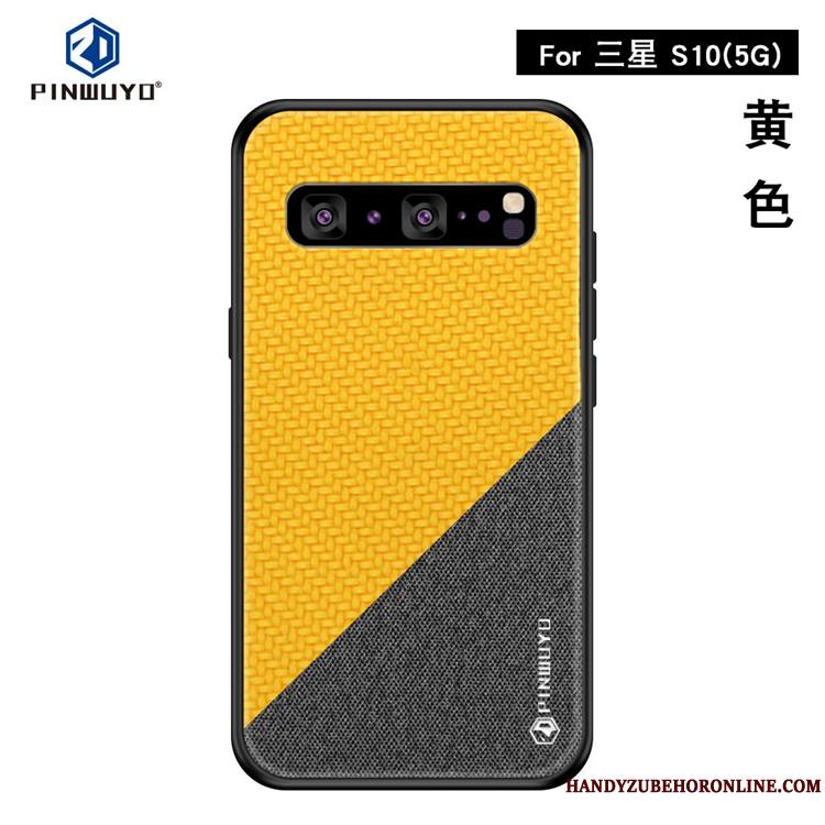 Samsung Galaxy S10 5g Modèle Fleurie Tissu Coque De Téléphone Incassable Étui Étoile