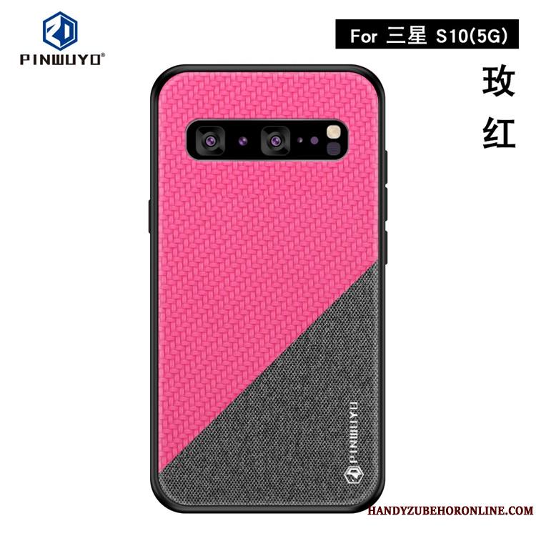 Samsung Galaxy S10 5g Modèle Fleurie Tissu Coque De Téléphone Incassable Étui Étoile