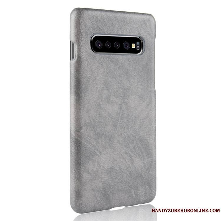 Samsung Galaxy S10 5g Qualité Difficile Coque De Téléphone Cuir Protection Étoile Étui