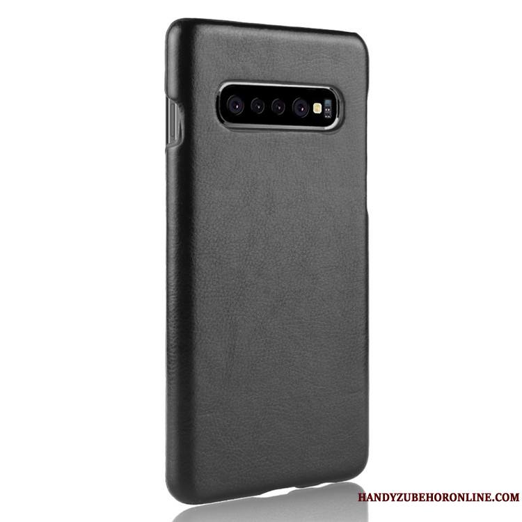 Samsung Galaxy S10 5g Qualité Difficile Coque De Téléphone Cuir Protection Étoile Étui