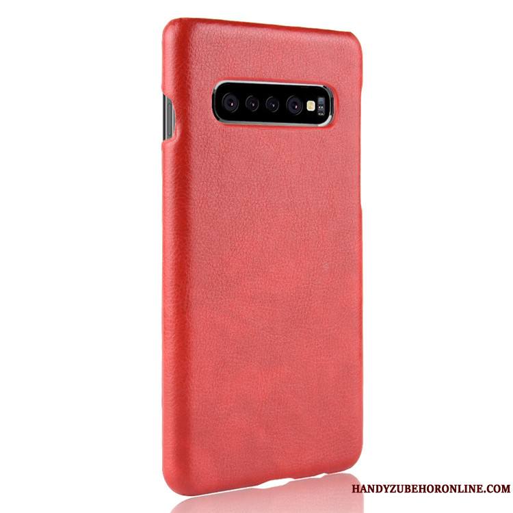 Samsung Galaxy S10 5g Qualité Difficile Coque De Téléphone Cuir Protection Étoile Étui