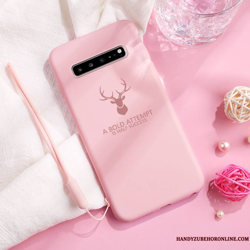 Samsung Galaxy S10 5g Tout Compris Coque En Silicone Protection Mode Tendance Rose Étui