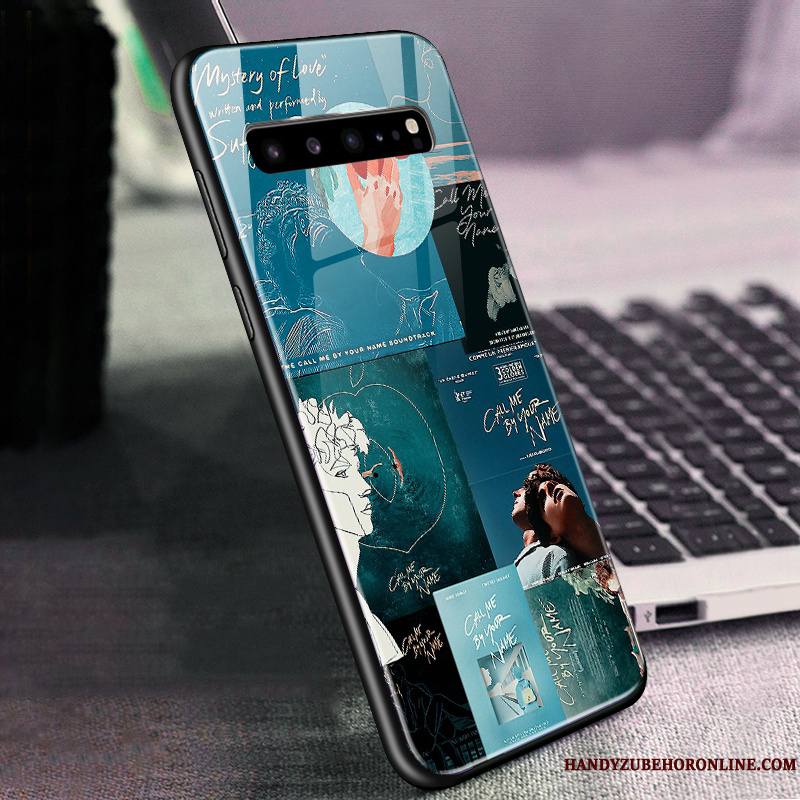 Samsung Galaxy S10 5g Vert Coque De Téléphone Verre Étoile Tout Compris