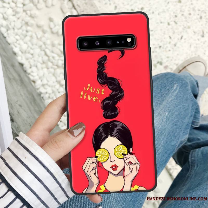 Samsung Galaxy S10 5g Étoile Rouge Dessin Animé Étui Protection Marque De Tendance Coque De Téléphone