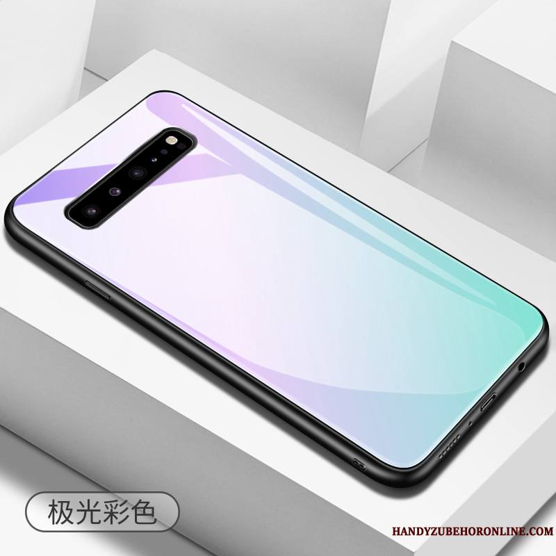 Samsung Galaxy S10 5g Étui Coque De Téléphone Violet Incassable Étoile Tout Compris Verre