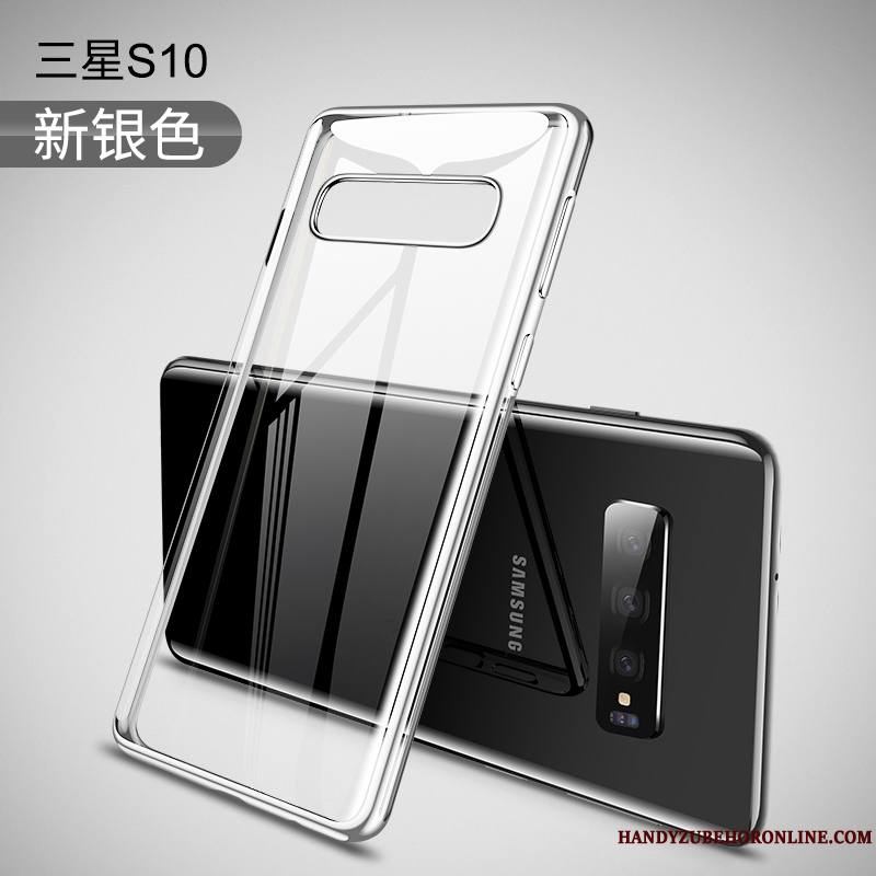 Samsung Galaxy S10 Argent Marque De Tendance Incassable Fluide Doux Mode Coque Étui