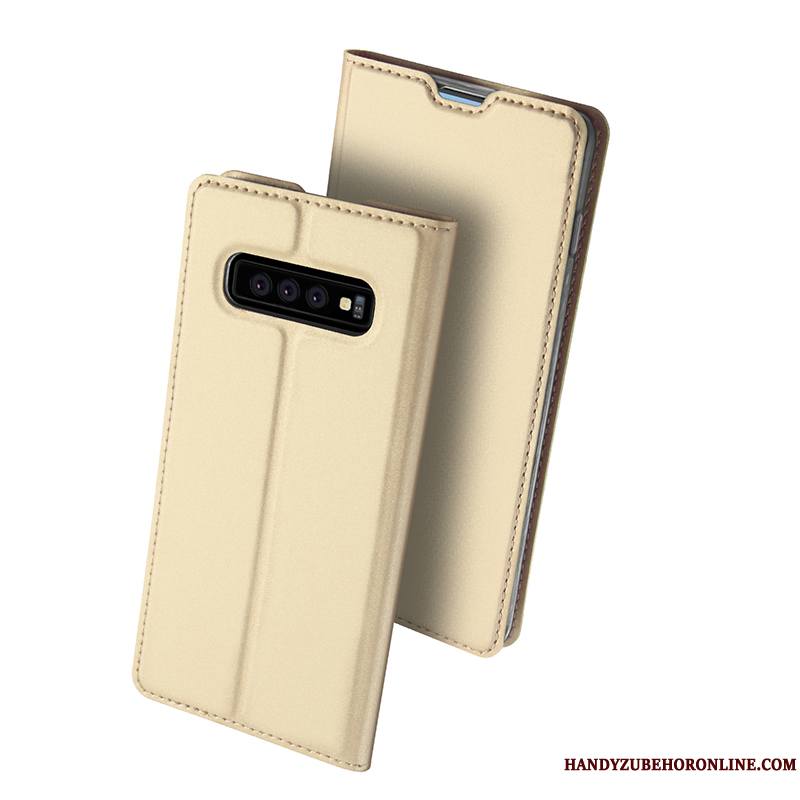 Samsung Galaxy S10+ Business Carte Étoile Étui En Cuir Fluide Doux Portefeuille Coque