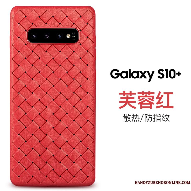 Samsung Galaxy S10+ Coque Bleu Respirant Étui Protection Tout Compris Étoile Modèle Fleurie