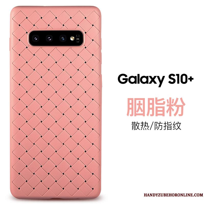 Samsung Galaxy S10+ Coque Bleu Respirant Étui Protection Tout Compris Étoile Modèle Fleurie