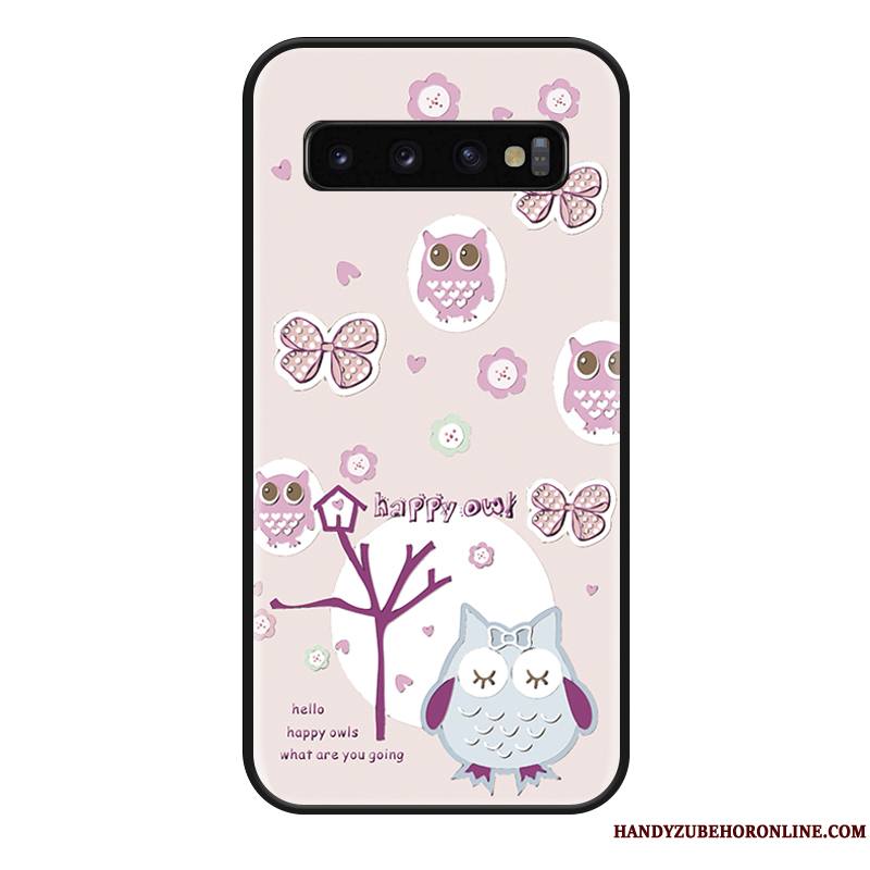 Samsung Galaxy S10 Coque Charmant Rose Créatif Incassable Étoile Ornements Suspendus Net Rouge