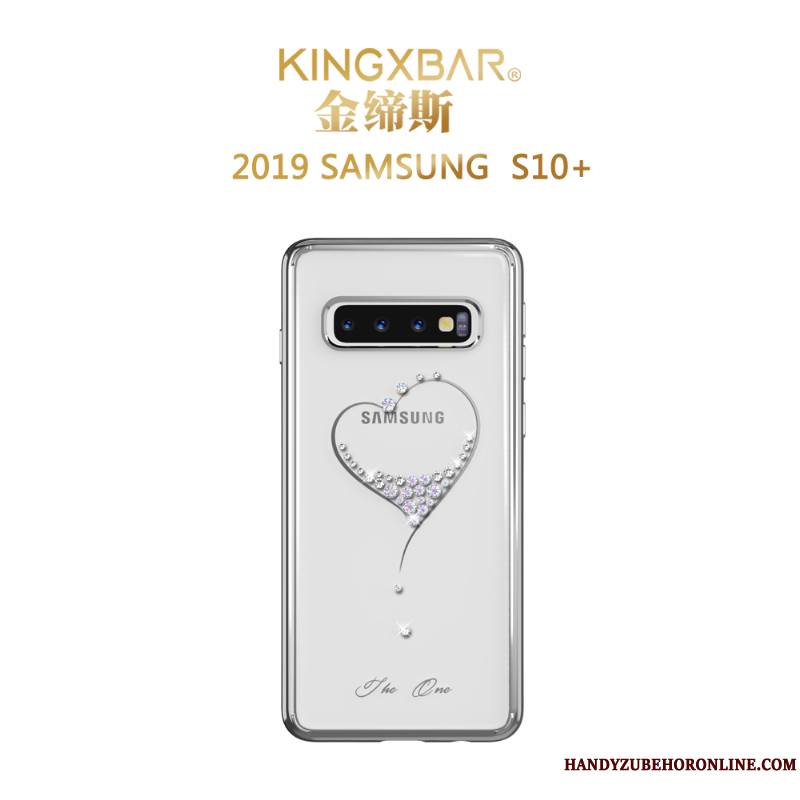 Samsung Galaxy S10+ Coque De Téléphone Noir Étoile Luxe Or Légères