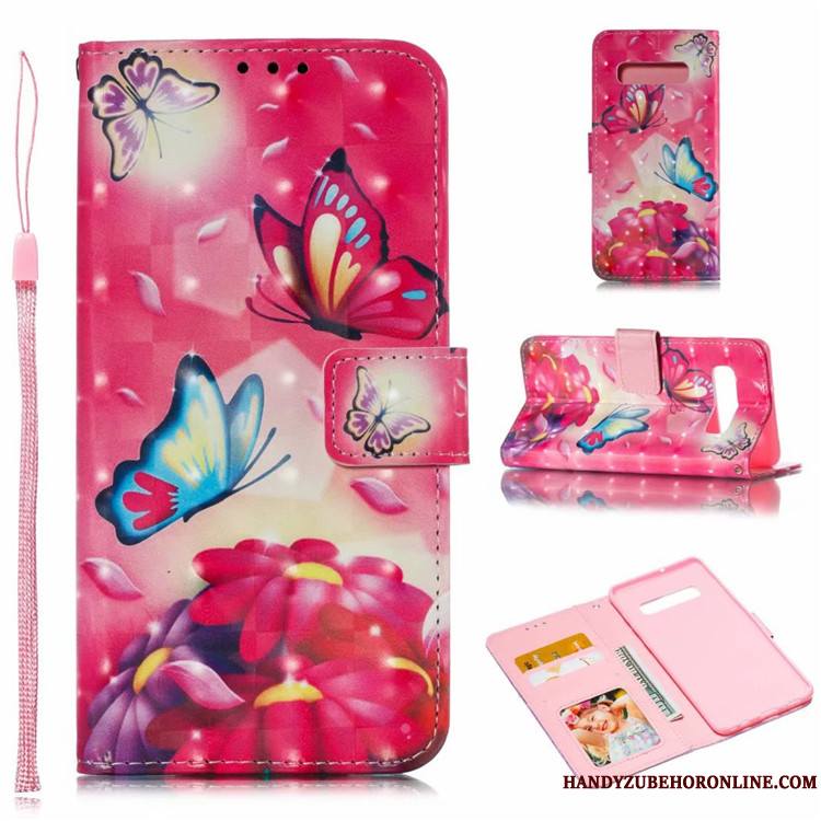 Samsung Galaxy S10 Coque De Téléphone Étoile Incassable Peinture Protection Housse Étui En Cuir