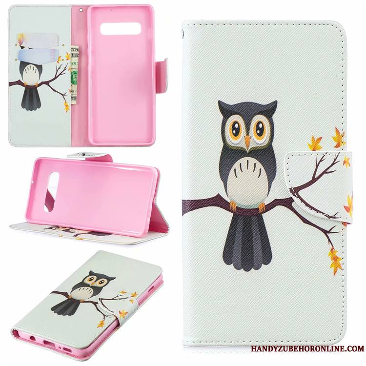 Samsung Galaxy S10 Coque De Téléphone Étui En Cuir Europe Peinture Créatif Housse Étoile