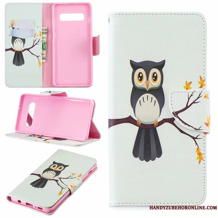 Samsung Galaxy S10 Coque De Téléphone Étui En Cuir Europe Peinture Créatif Housse Étoile