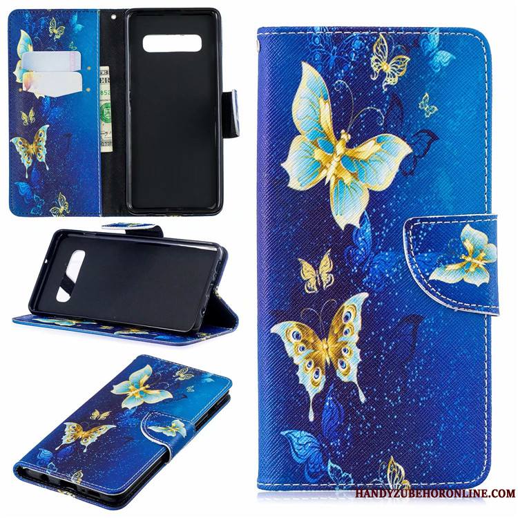 Samsung Galaxy S10 Coque De Téléphone Étui En Cuir Europe Peinture Créatif Housse Étoile