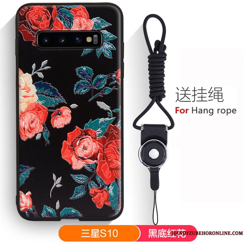 Samsung Galaxy S10 Coque Dessin Animé Étoile Protection Fluide Doux Ornements Suspendus Étui Charmant