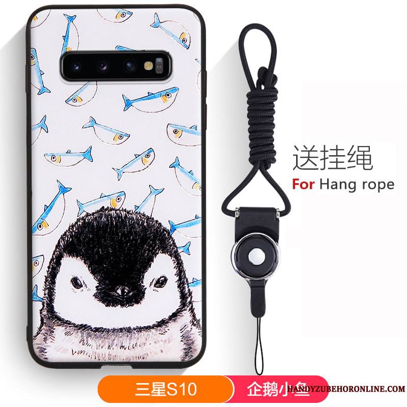 Samsung Galaxy S10 Coque Dessin Animé Étoile Protection Fluide Doux Ornements Suspendus Étui Charmant