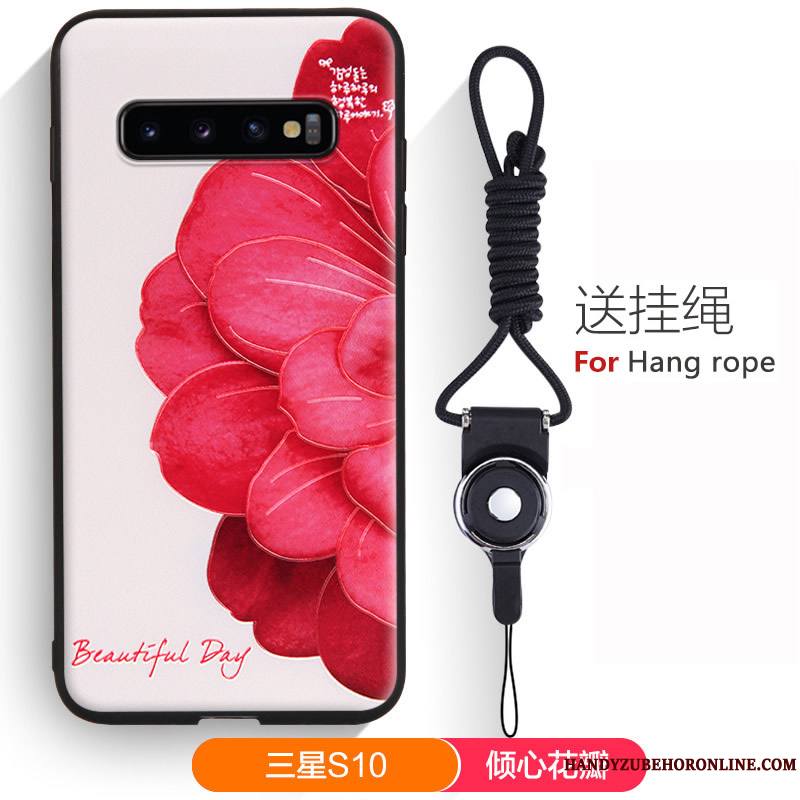 Samsung Galaxy S10 Coque Dessin Animé Étoile Protection Fluide Doux Ornements Suspendus Étui Charmant