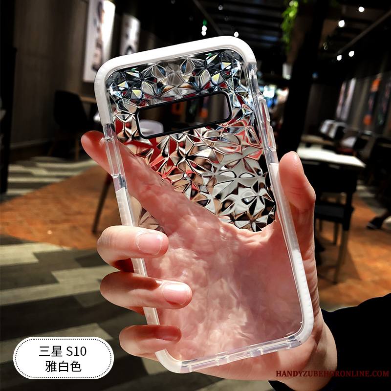 Samsung Galaxy S10 Coque Personnalité Silicone Étui Fluide Doux Net Rouge Incassable Tout Compris