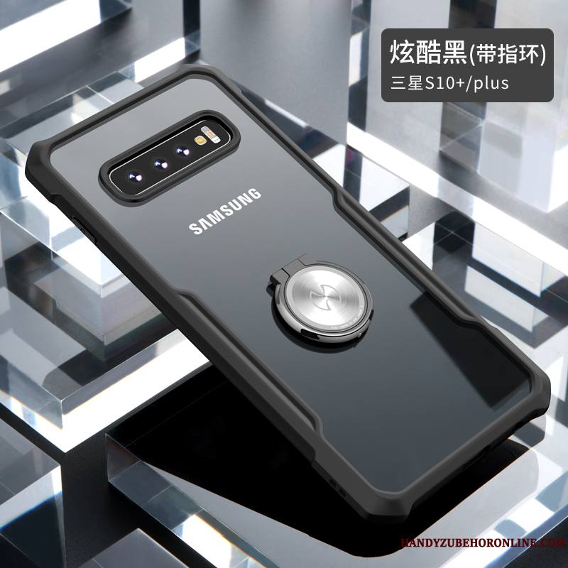 Samsung Galaxy S10+ Coque Rouge Personnalité Incassable Fluide Doux Étoile De Téléphone