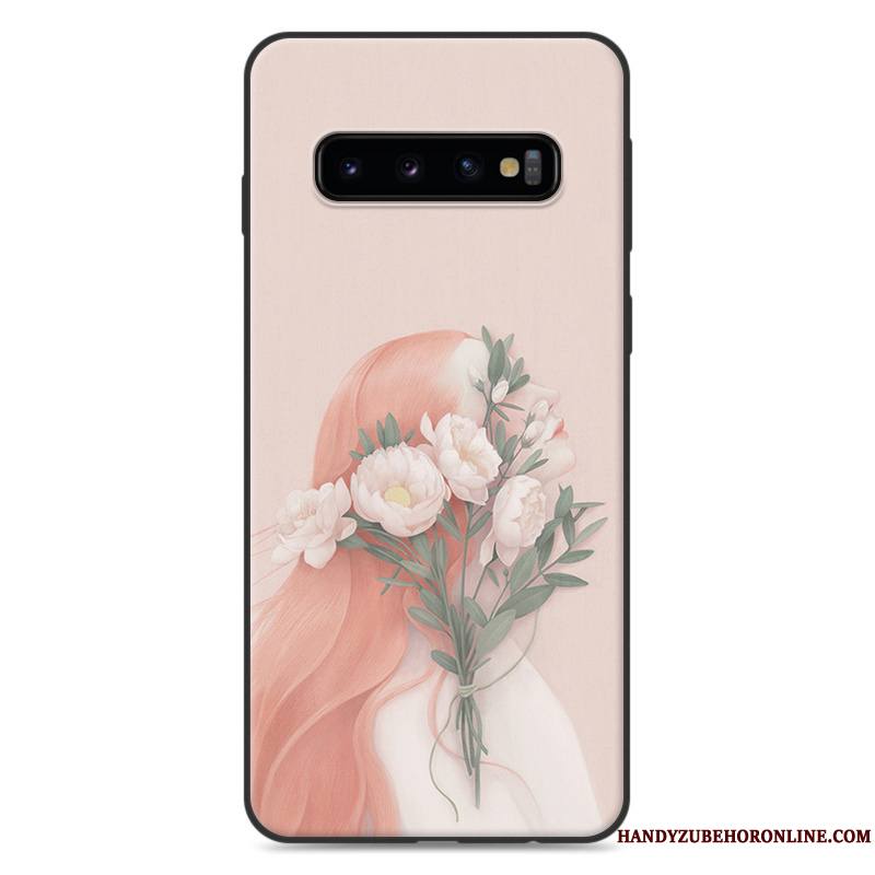 Samsung Galaxy S10+ Coque Silicone Frais Tout Compris Étoile Bleu Petit Art