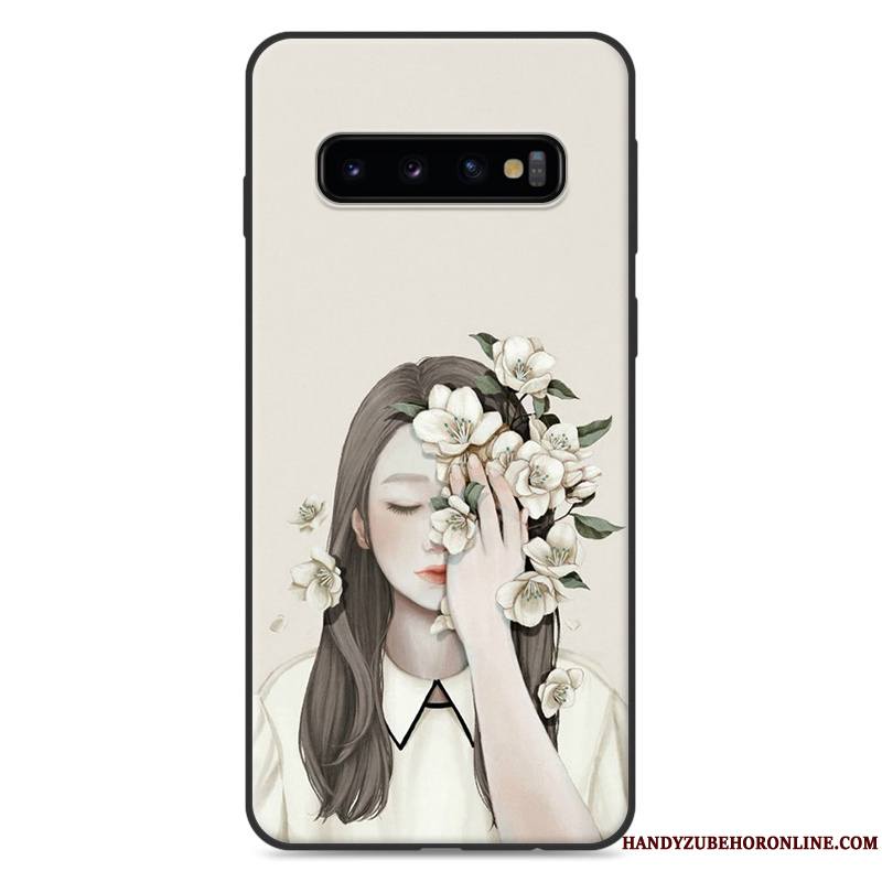 Samsung Galaxy S10+ Coque Silicone Frais Tout Compris Étoile Bleu Petit Art