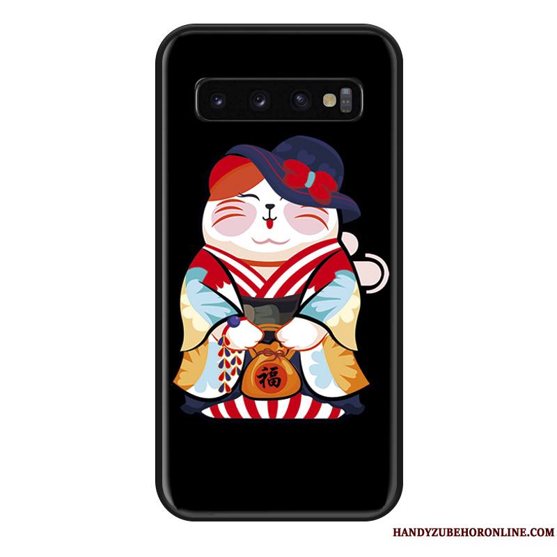 Samsung Galaxy S10 Coque Silicone Ornements Suspendus Mode Chat Tout Compris Marque De Tendance Étoile