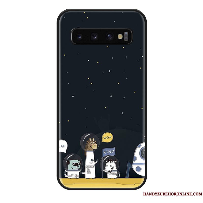 Samsung Galaxy S10 Coque Simple Incassable Marque De Tendance Tout Compris Dessin Animé Protection Étoile