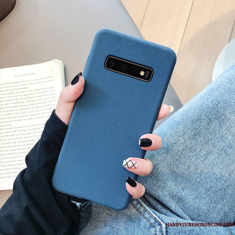 Samsung Galaxy S10+ Coque Tout Compris Incassable Délavé En Daim Luxe Nouveau Gris Protection