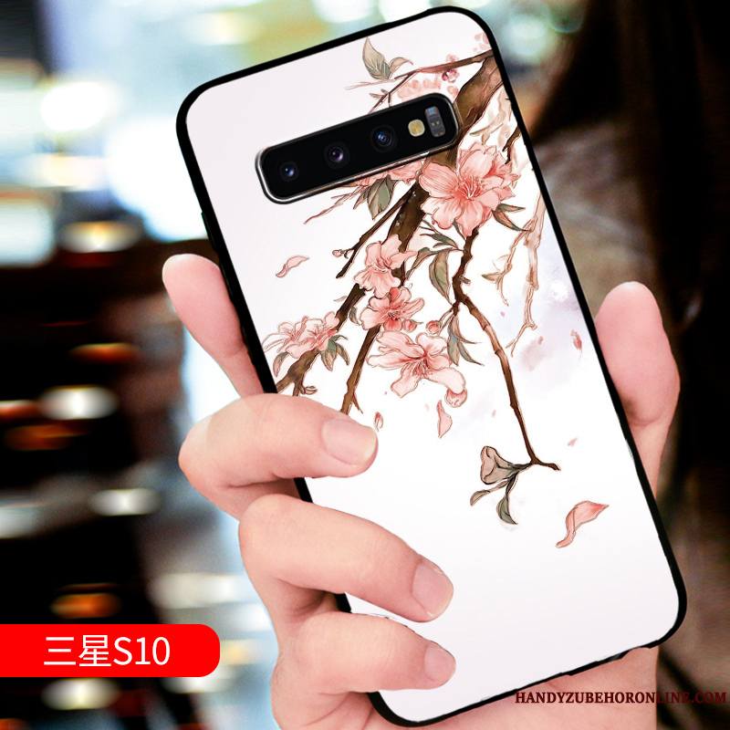 Samsung Galaxy S10 Coque Tout Compris Luxe Protection Marque De Tendance Gaufrage Étoile Délavé En Daim