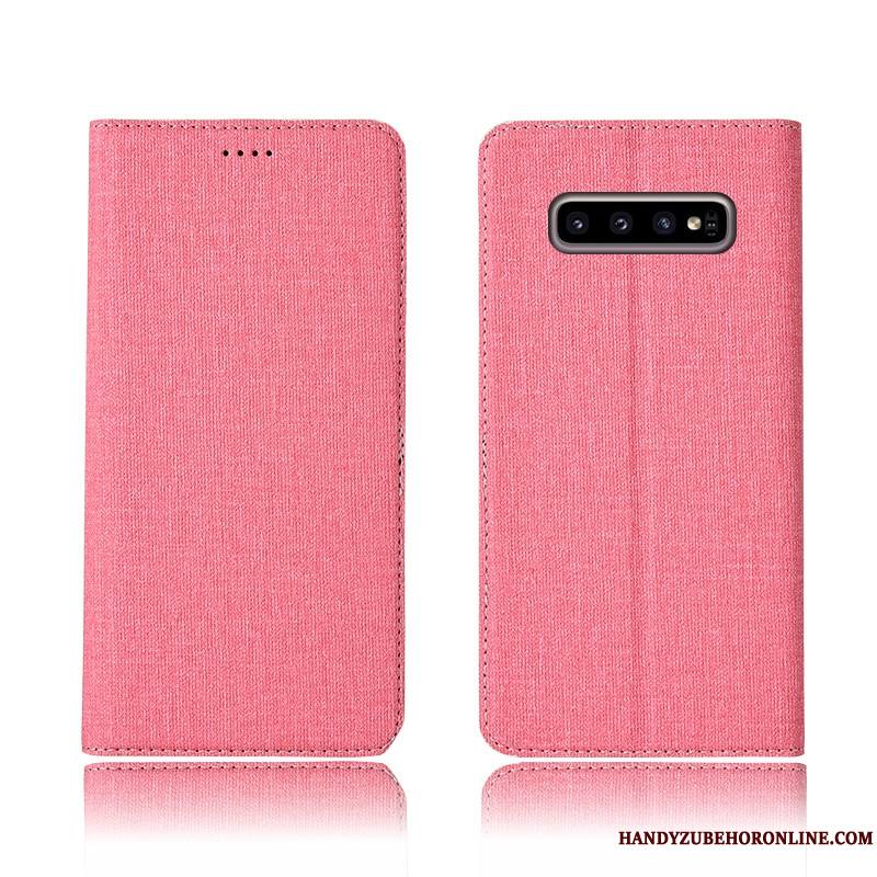 Samsung Galaxy S10+ Coque Téléphone Portable Étui En Cuir Incassable Fluide Doux Étoile Bleu Clamshell