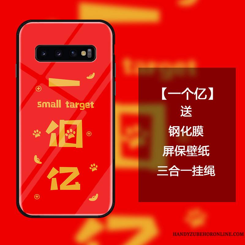 Samsung Galaxy S10 Coque Verre Trempé Étoile Ornements Suspendus Nouveau Étui Personnalité Créatif
