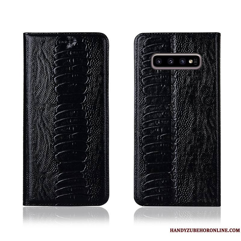 Samsung Galaxy S10+ Coque Étoile Étui Téléphone Portable Cuir Véritable Oiseau Nouveau Incassable