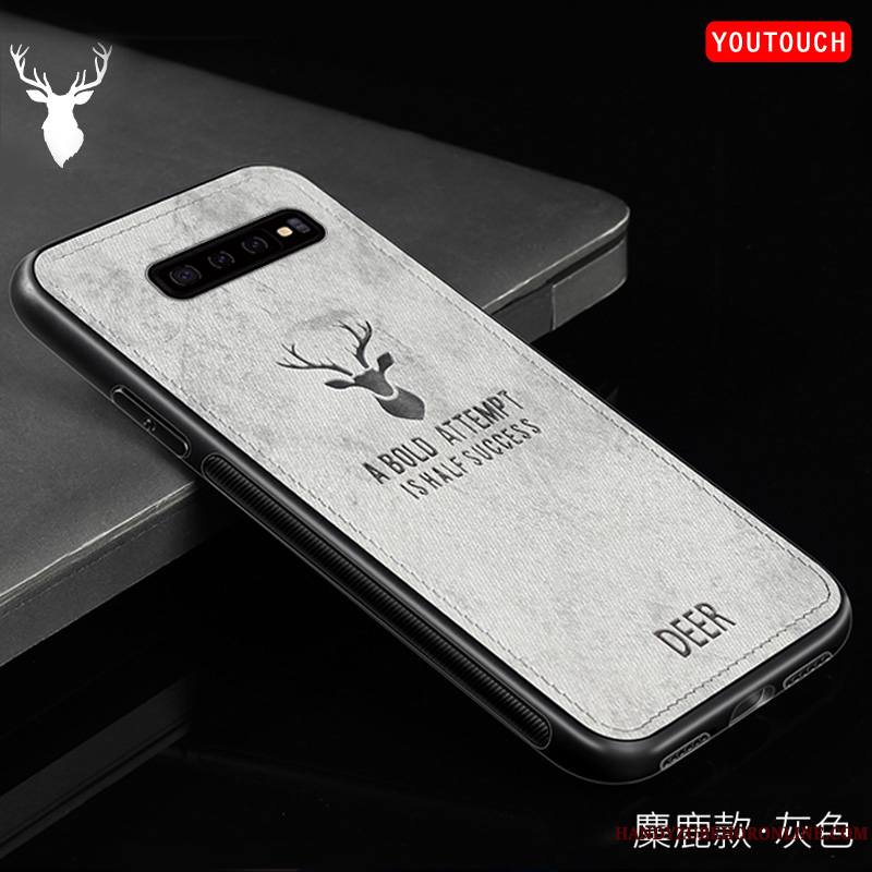 Samsung Galaxy S10+ Coque Étui Gris Étoile Incassable De Téléphone